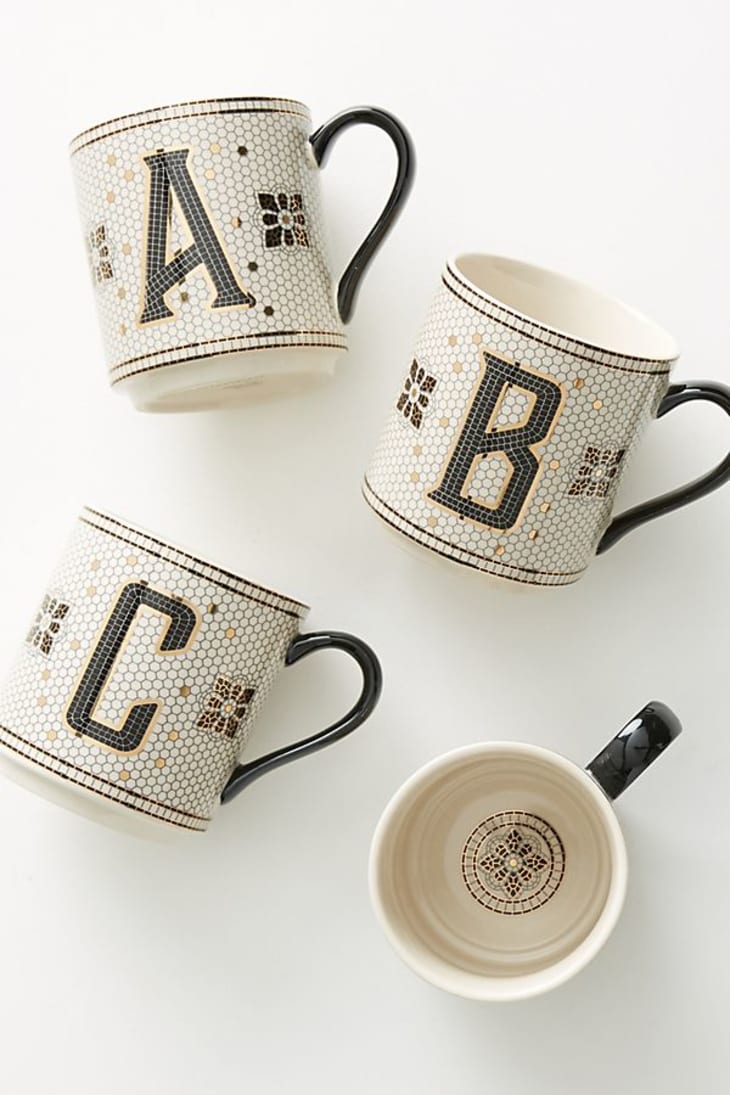 Letter on sale coffee mugs